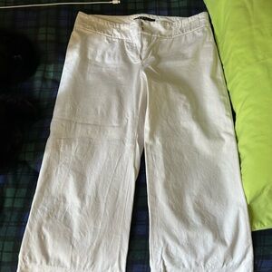 Theory White Cropped Pants